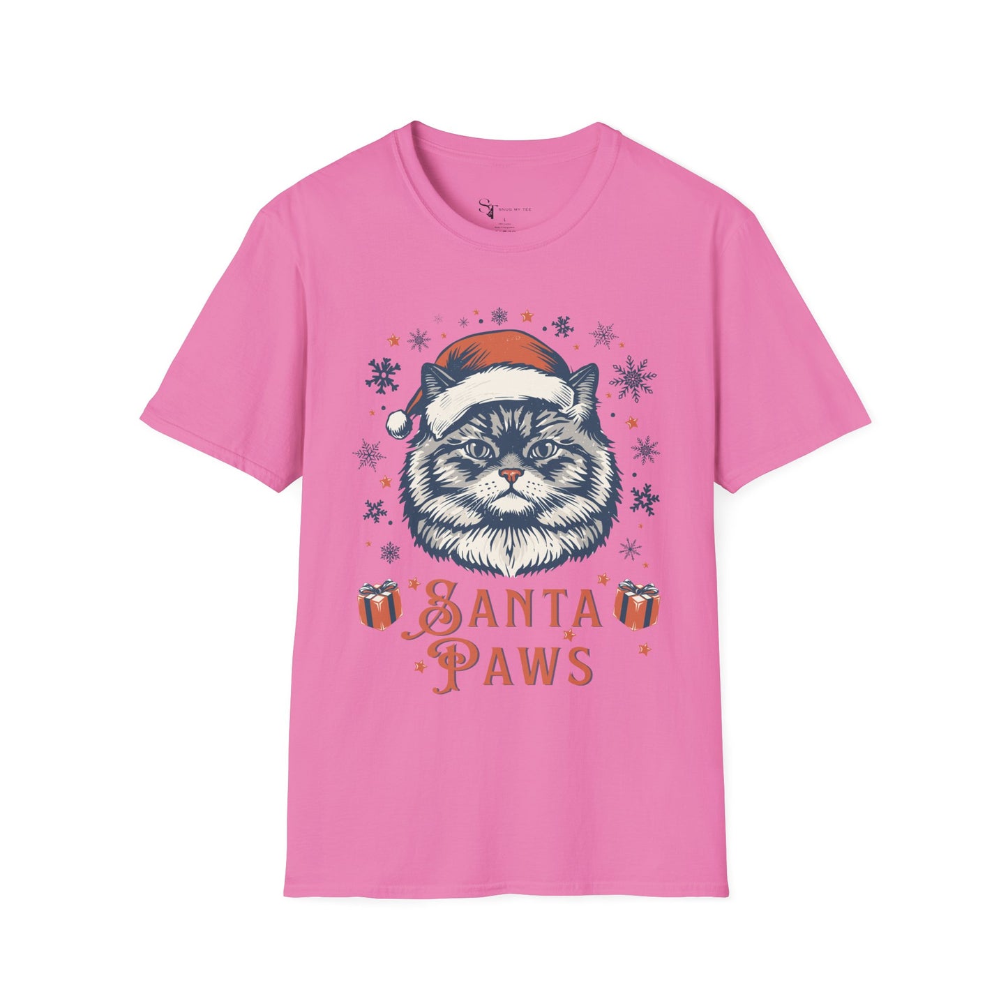 Santa Paws T-Shirt - Cute Cat Tee