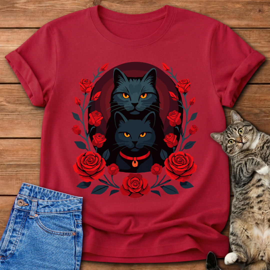 Cats in Roses T-Shirt