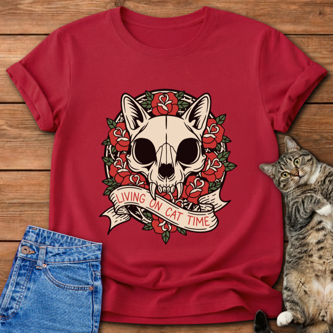Living On Cat Time T-Shirt