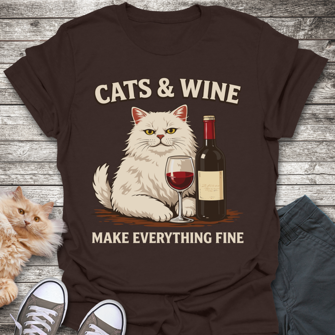 Cats And Wine T-Shirt