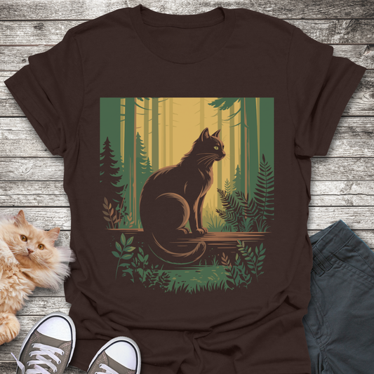 Mysterious Forest Cat T-Shirt