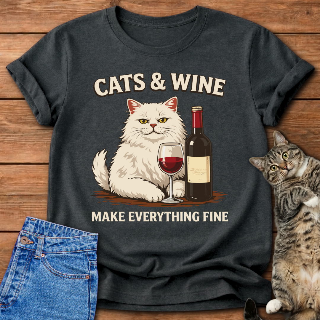 Cats And Wine T-Shirt