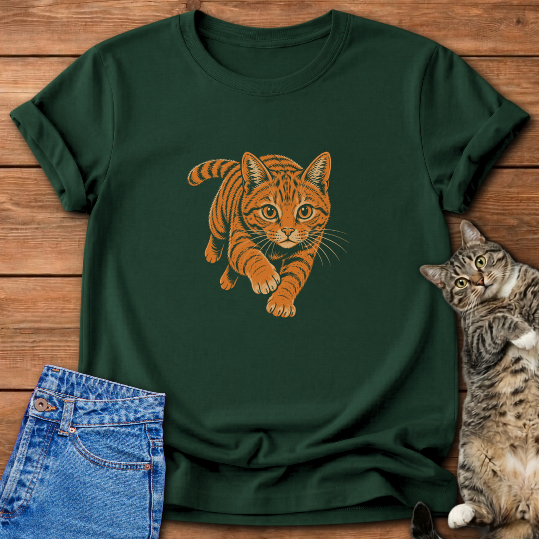 Orange Cat Charge T-Shirt