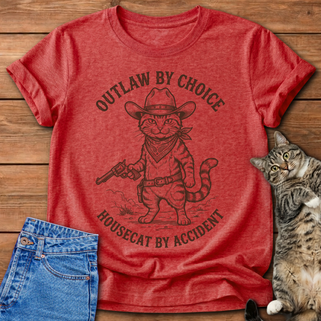 Outlaw By Choice Cat T-Shirt