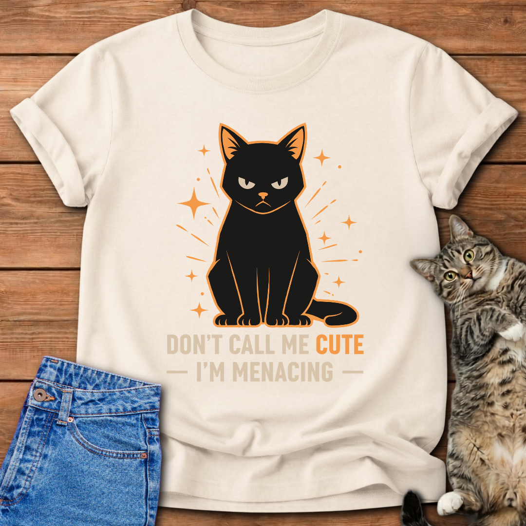 Menacing Black Cat T-Shirt