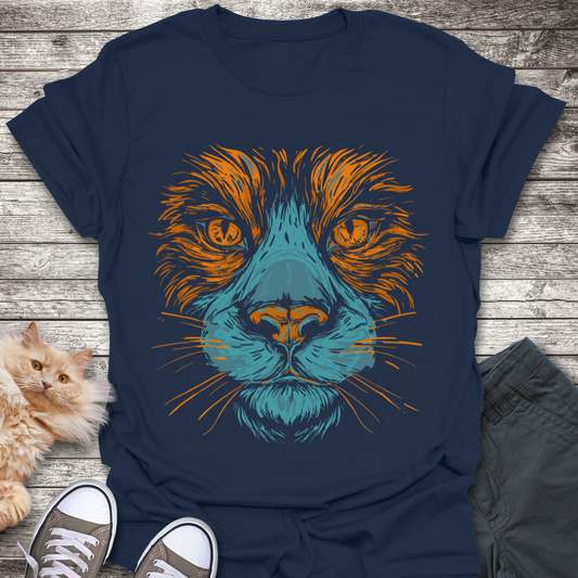 Vivid Cat Face T-Shirt