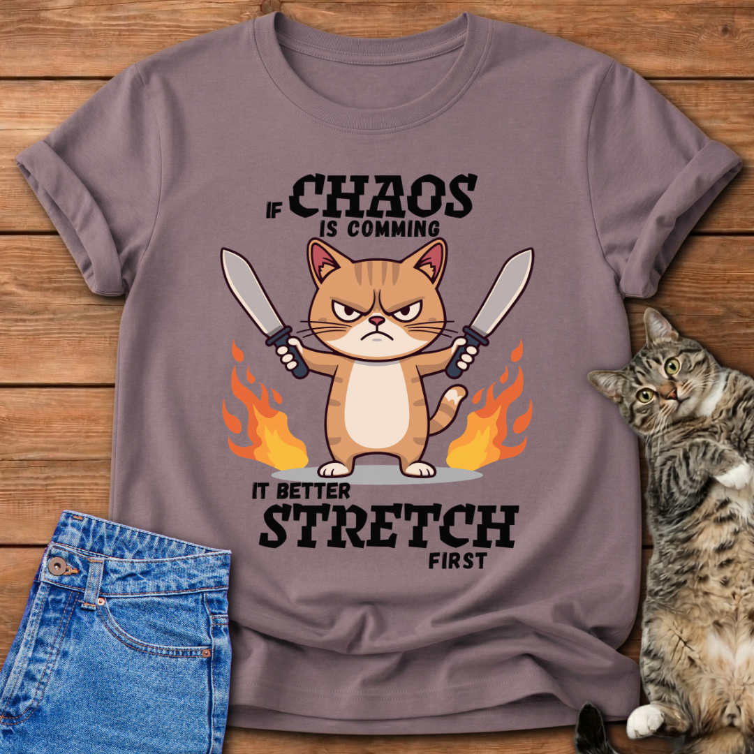 Cat Dealing with Chaos T-Shirt
