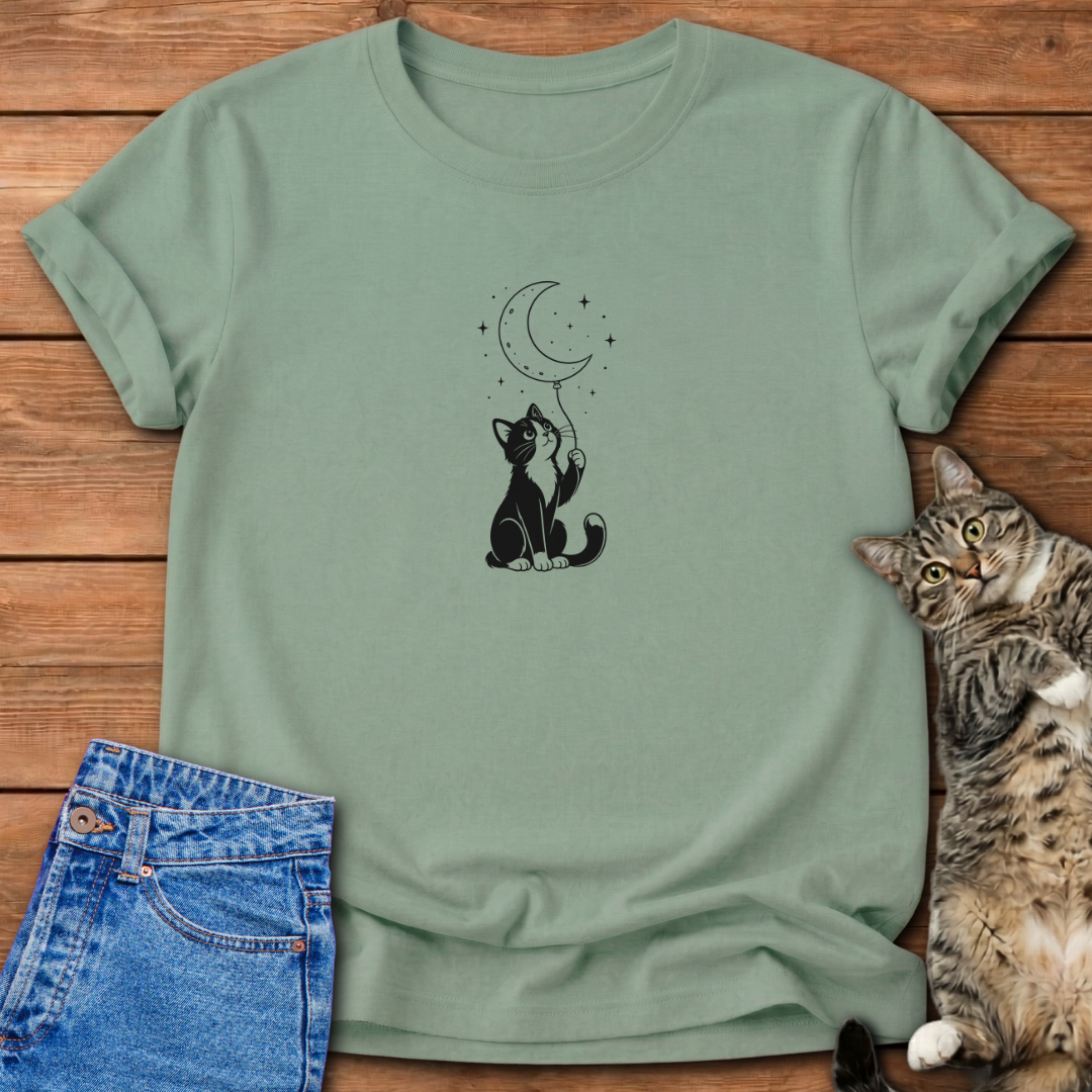 Moon Balloon Cat T-Shirt