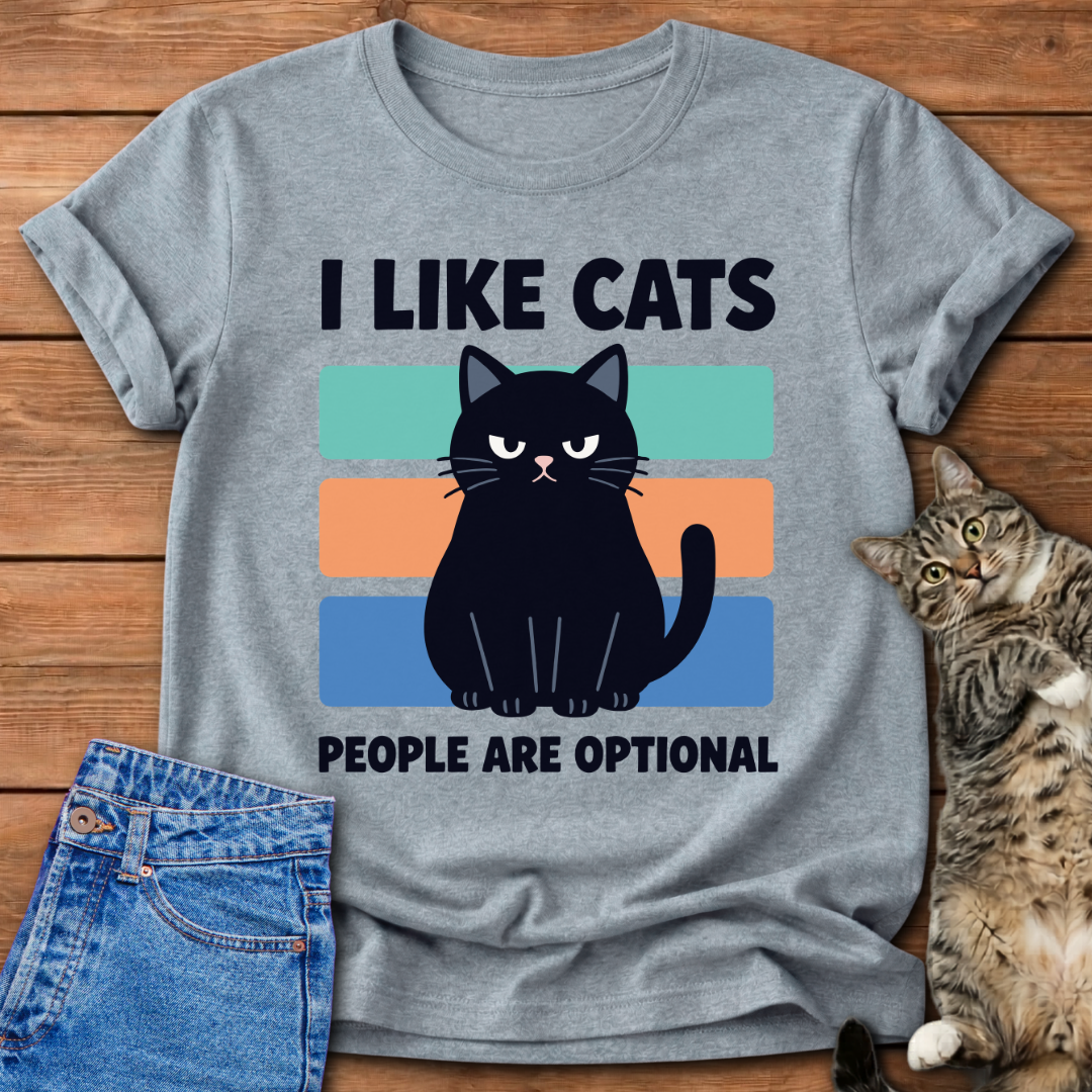 People Are Optional Cat T-Shirt