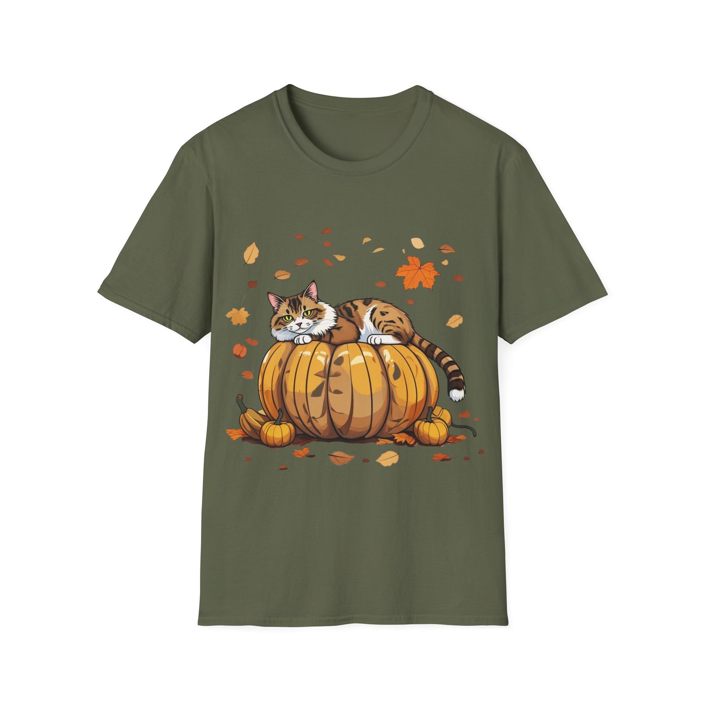 Cat on the pumpkin. T-Shirt