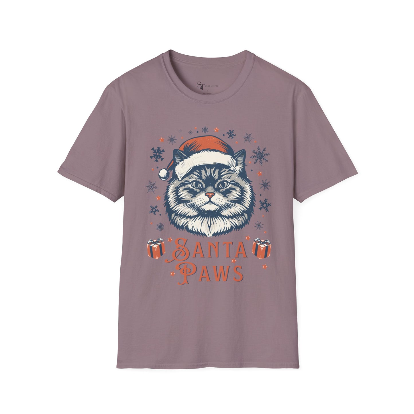 Santa Paws T-Shirt - Cute Cat Tee