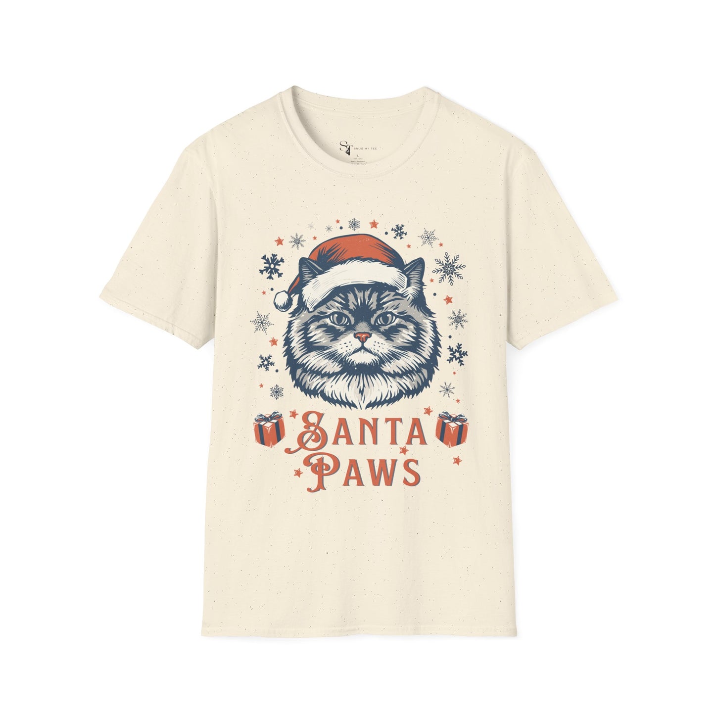 Santa Paws T-Shirt - Cute Cat Tee