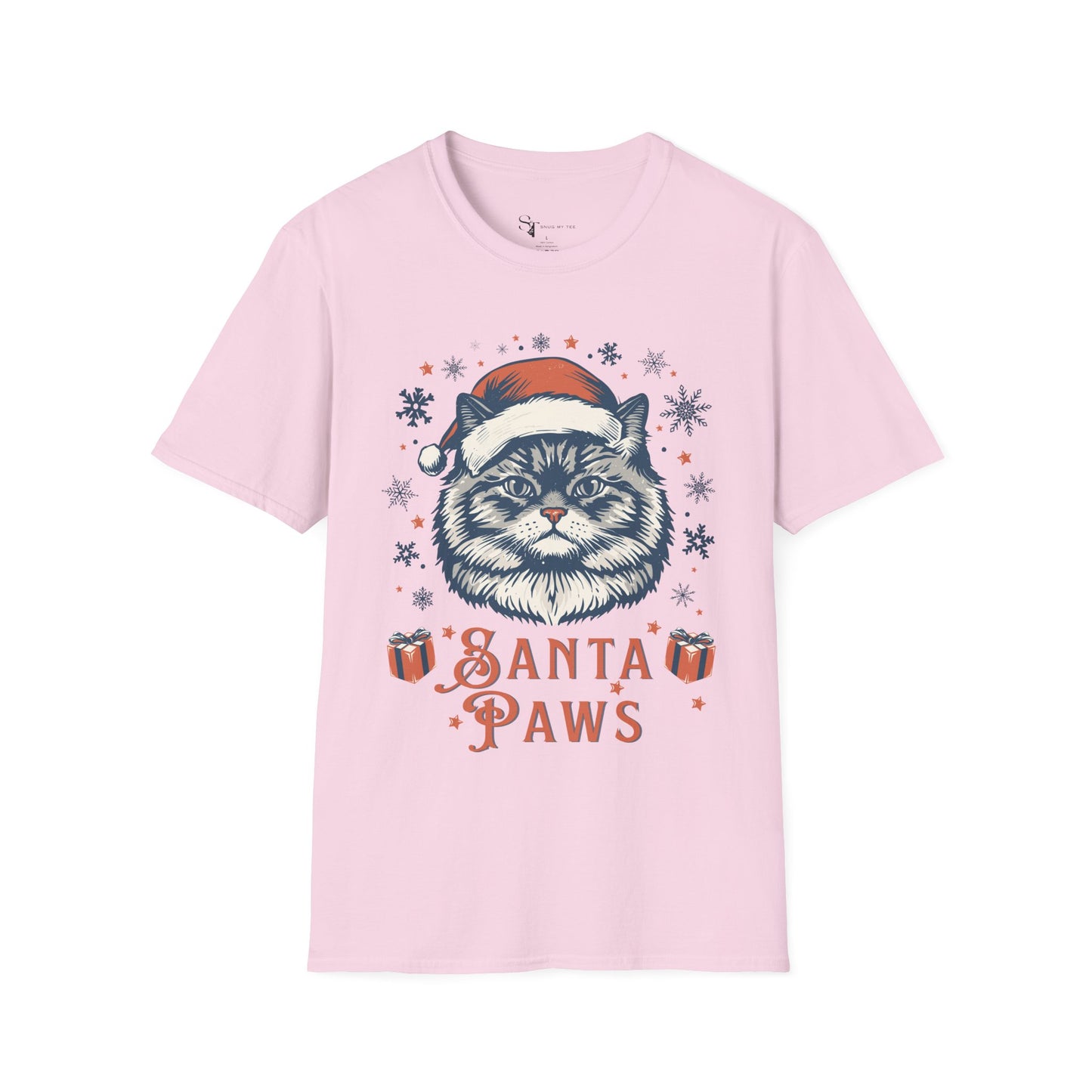 Santa Paws T-Shirt - Cute Cat Tee
