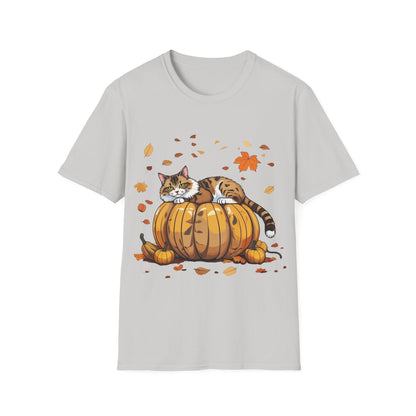 Cat on the pumpkin. T-Shirt
