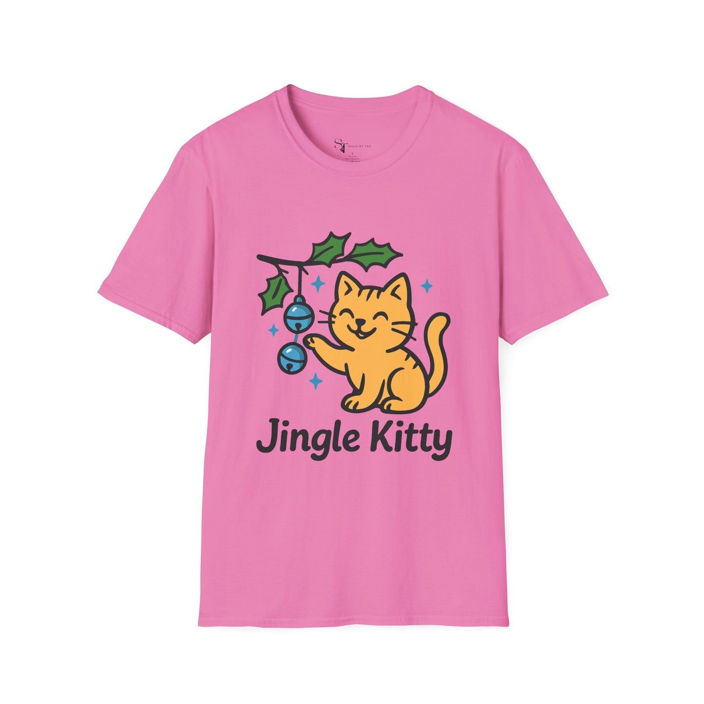 Jingle Kitty T-Shirt - Cute Minimal Tee Design