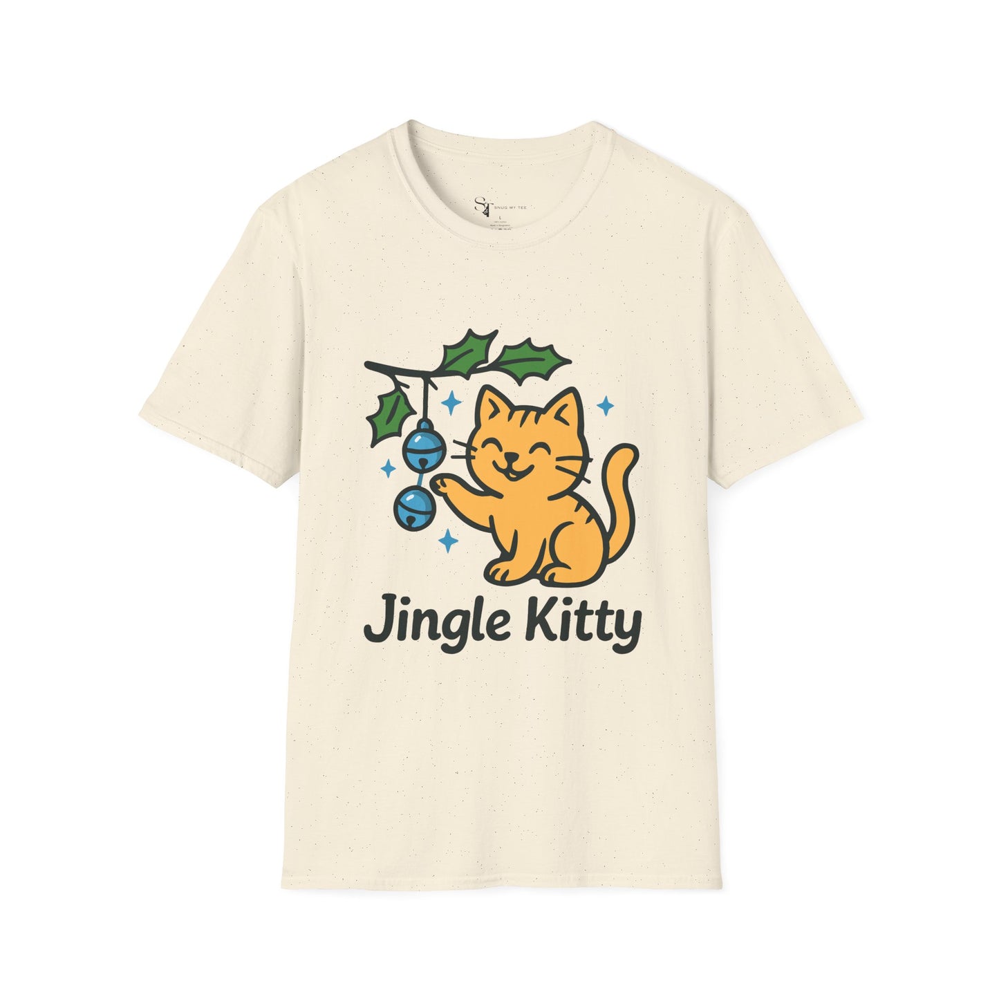 Jingle Kitty T-Shirt - Cute Minimal Tee Design