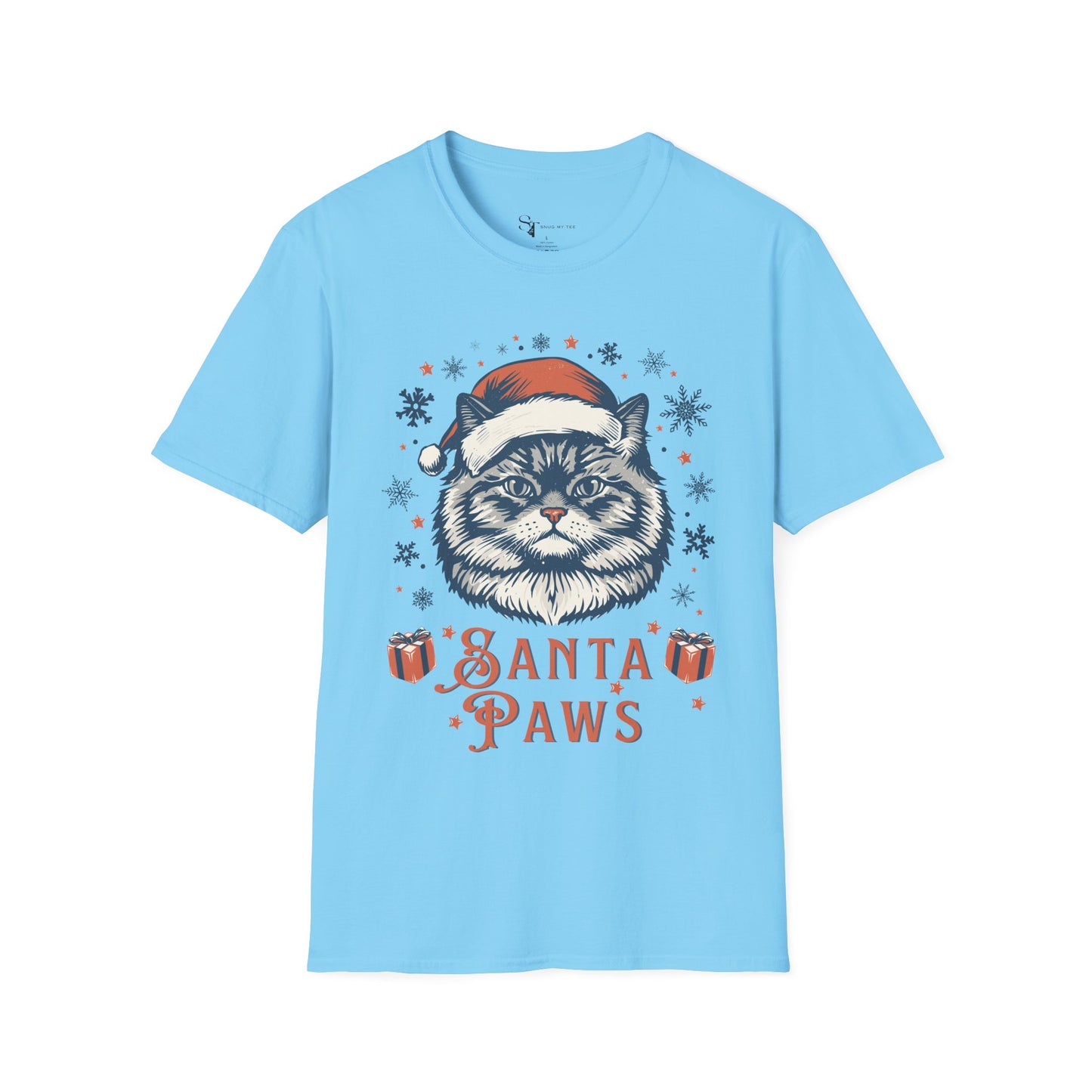 Santa Paws T-Shirt - Cute Cat Tee