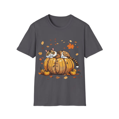 Cat on the pumpkin. T-Shirt