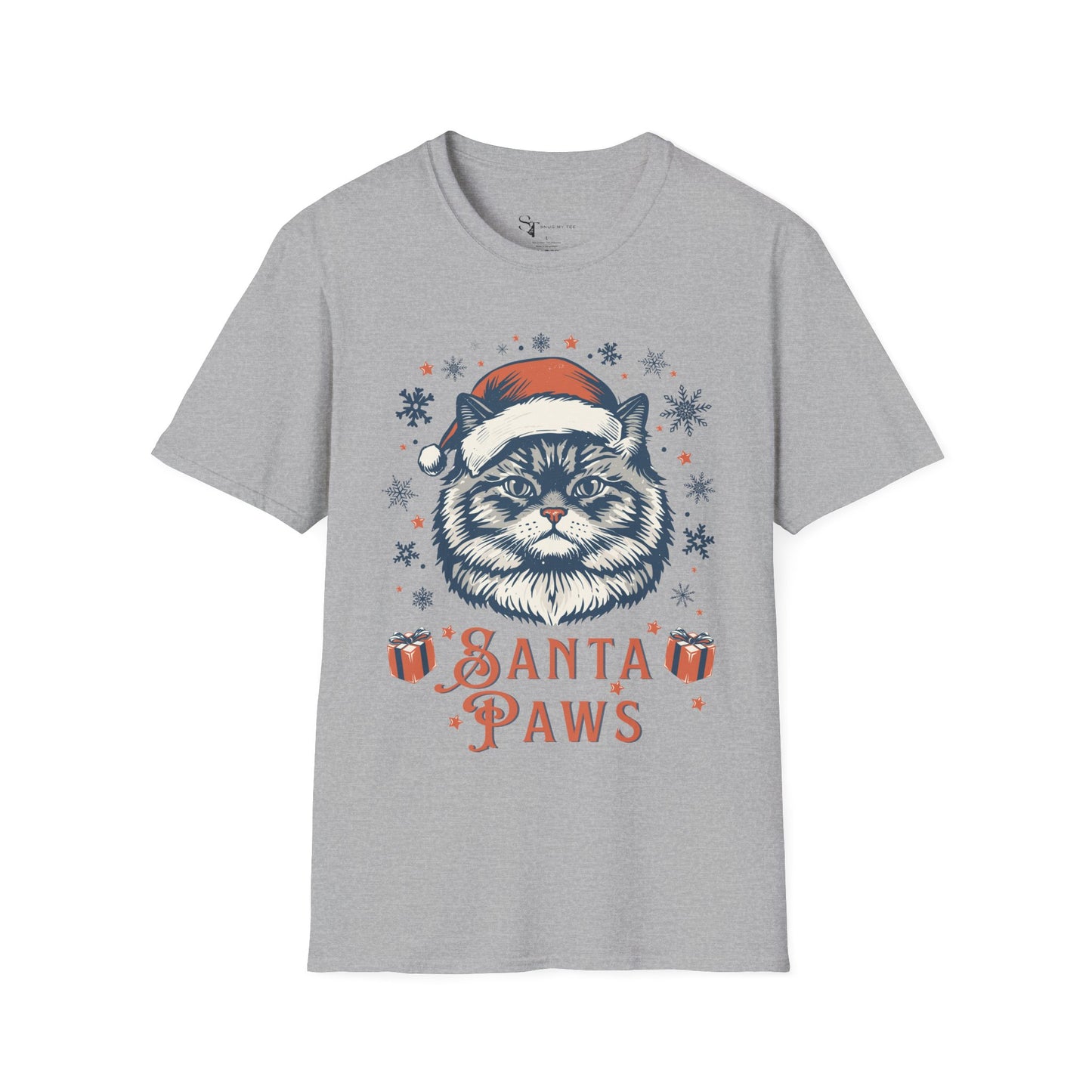 Santa Paws T-Shirt - Cute Cat Tee