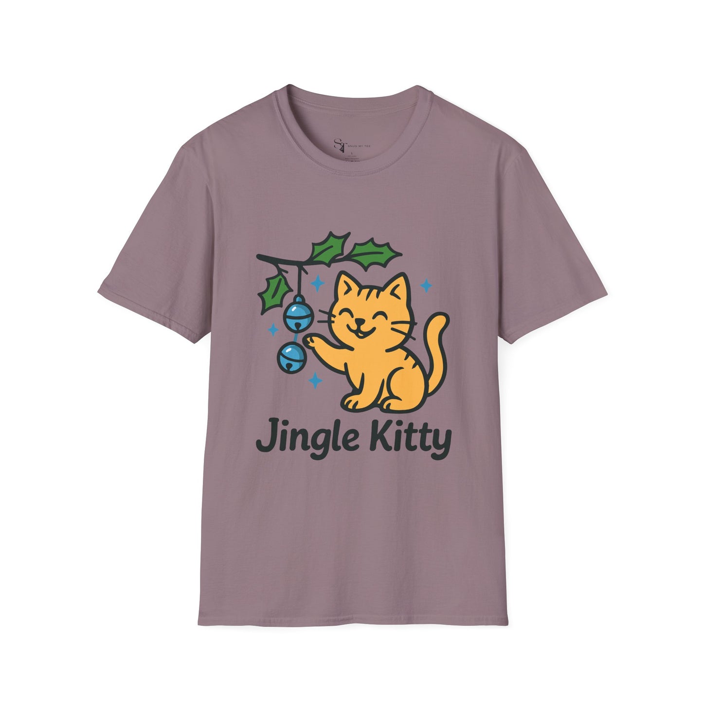 Jingle Kitty T-Shirt - Cute Minimal Tee Design