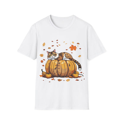 Cat on the pumpkin. T-Shirt