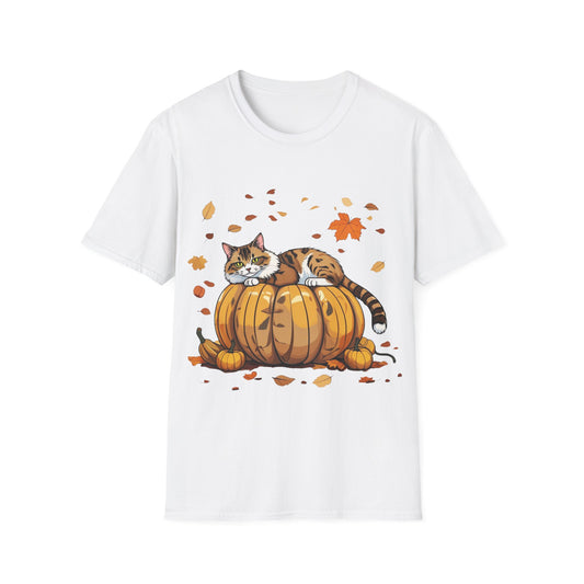 Cat on the pumpkin. T-Shirt