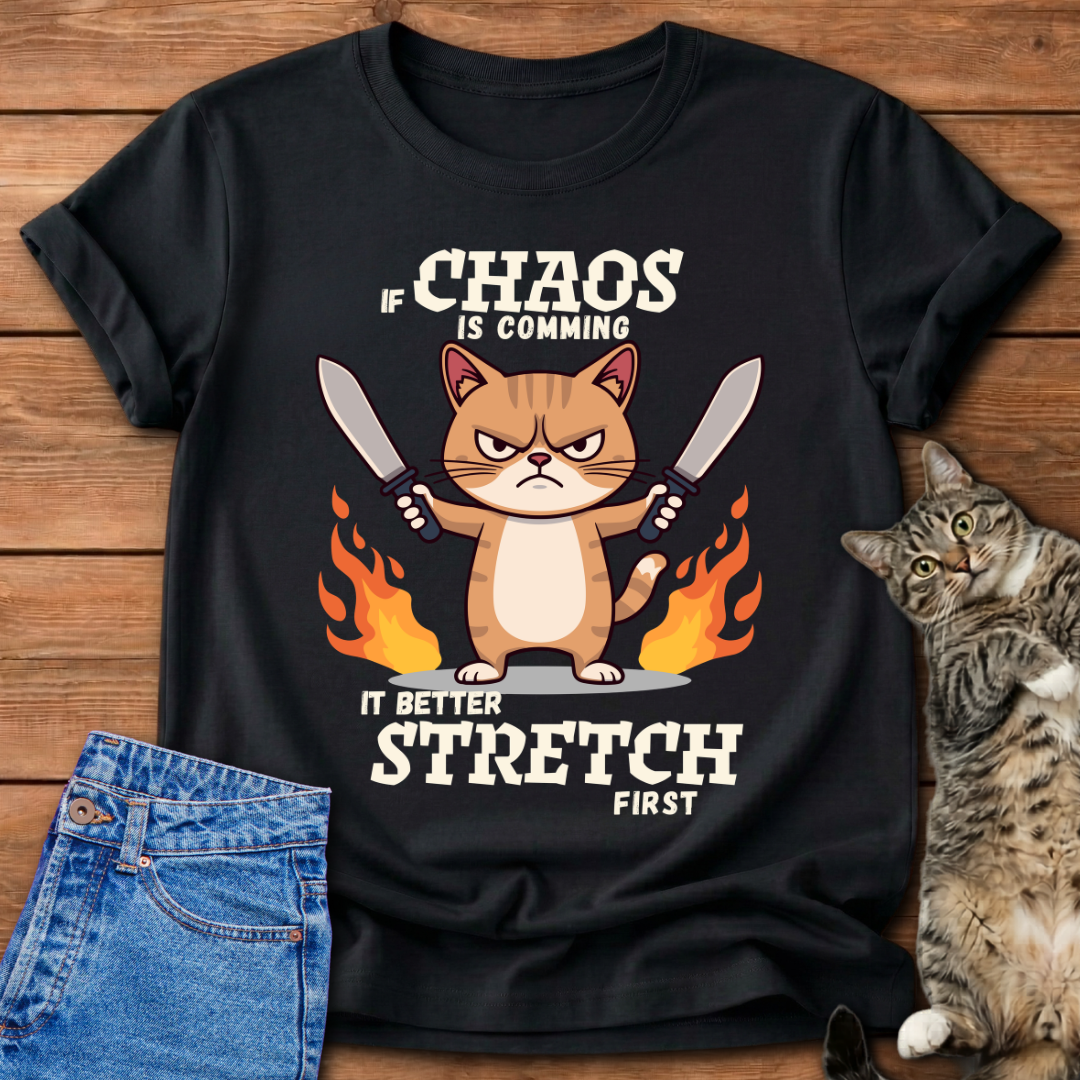 Cat Dealing with Chaos T-Shirt
