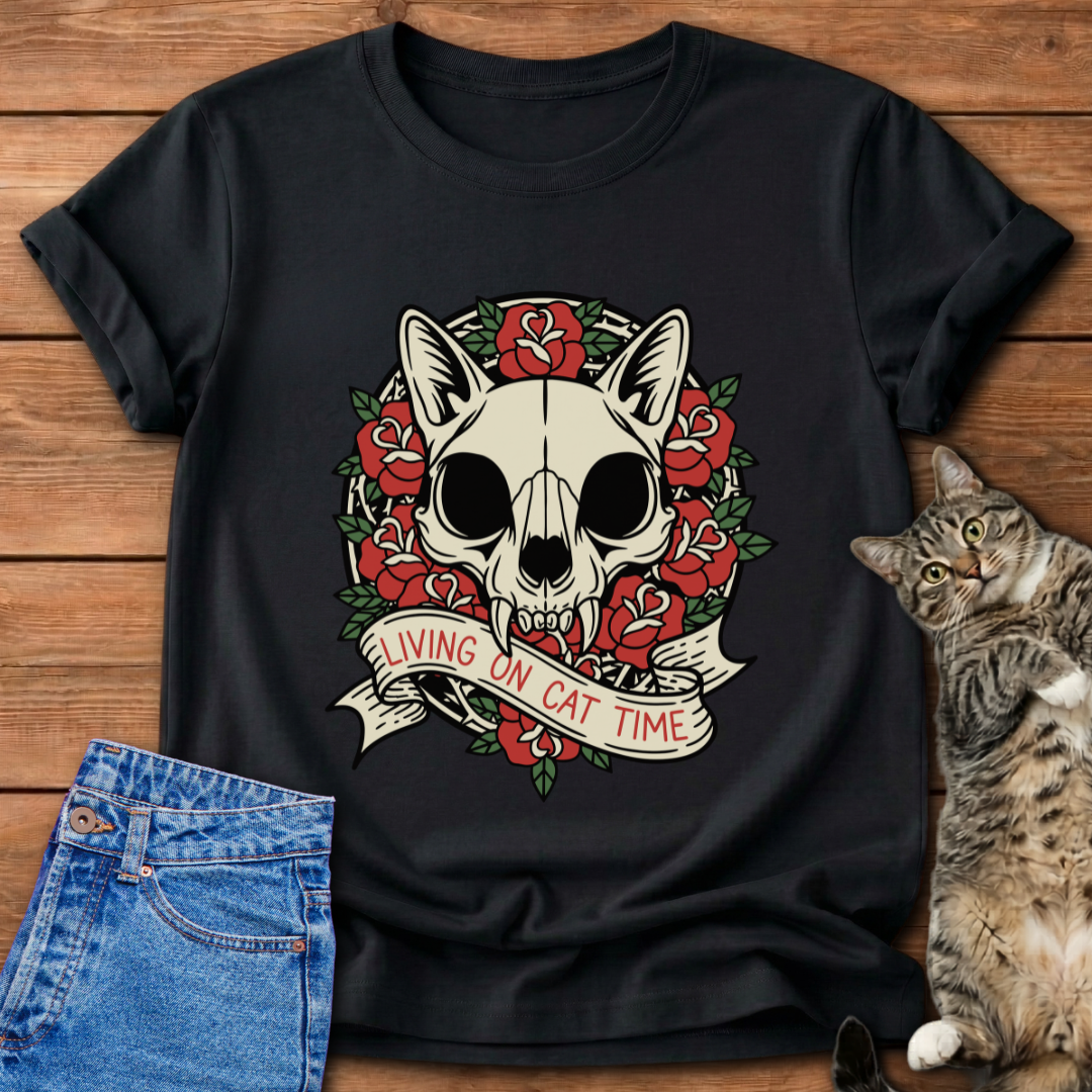 Living On Cat Time T-Shirt