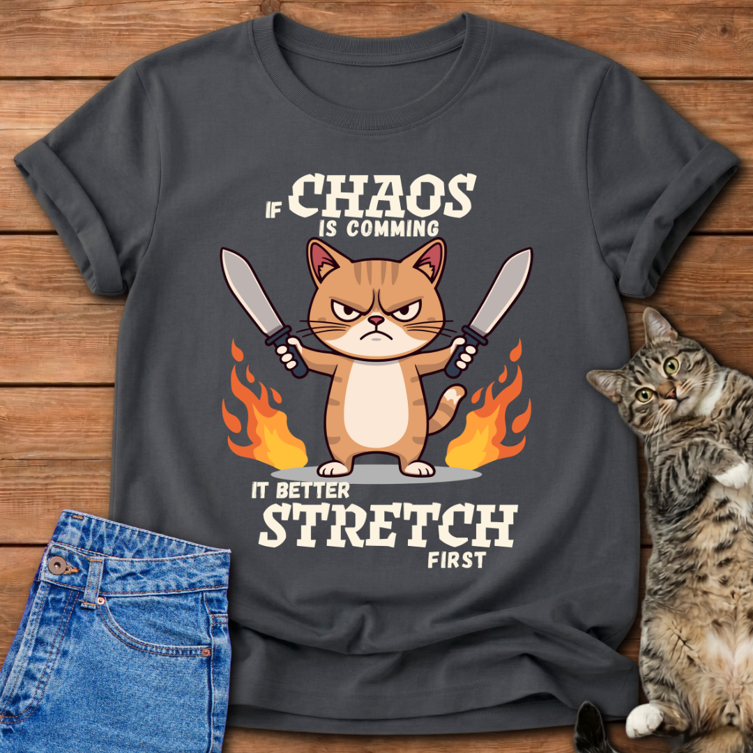 Cat Dealing with Chaos T-Shirt