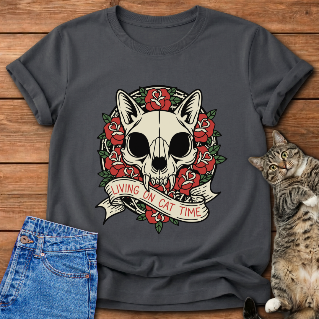Living On Cat Time T-Shirt