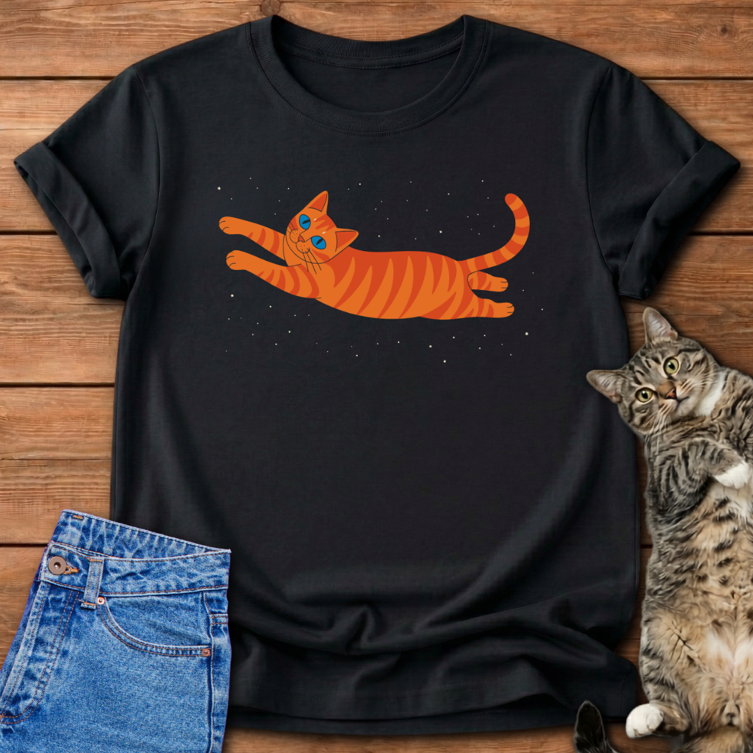 Floating Space Cat T-Shirt