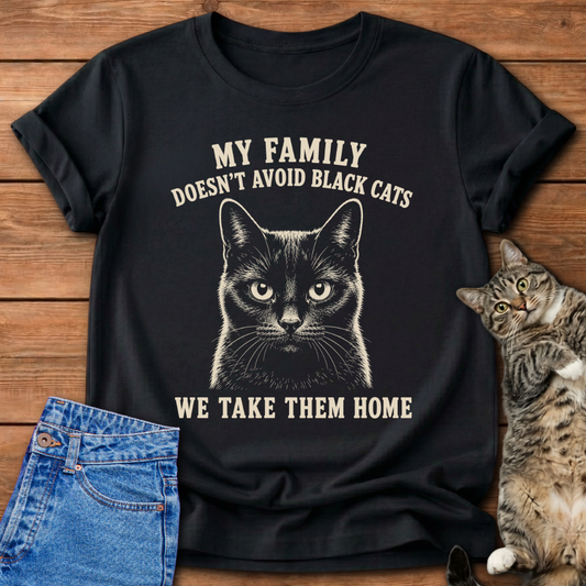 Black Cat Family T-Shirt