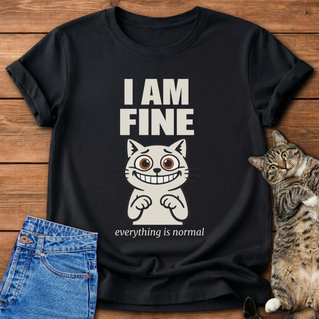 I Am Fine Cat T-Shirt
