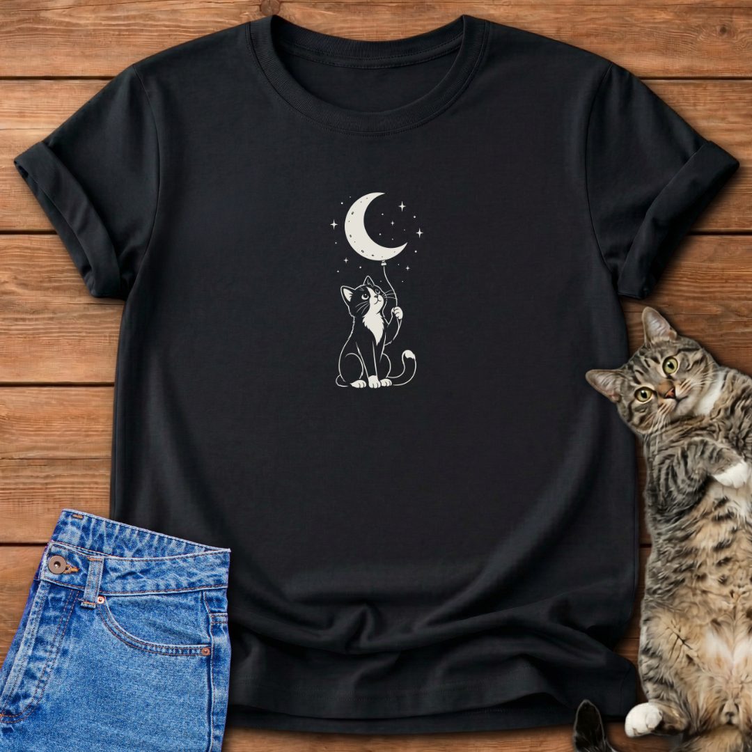 Moon Balloon Cat T-Shirt