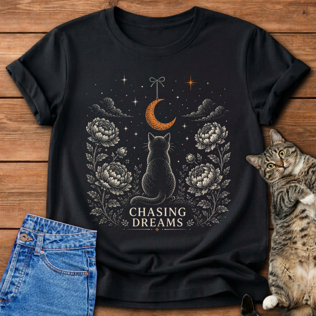 Chasing Dreams Cat T-Shirt