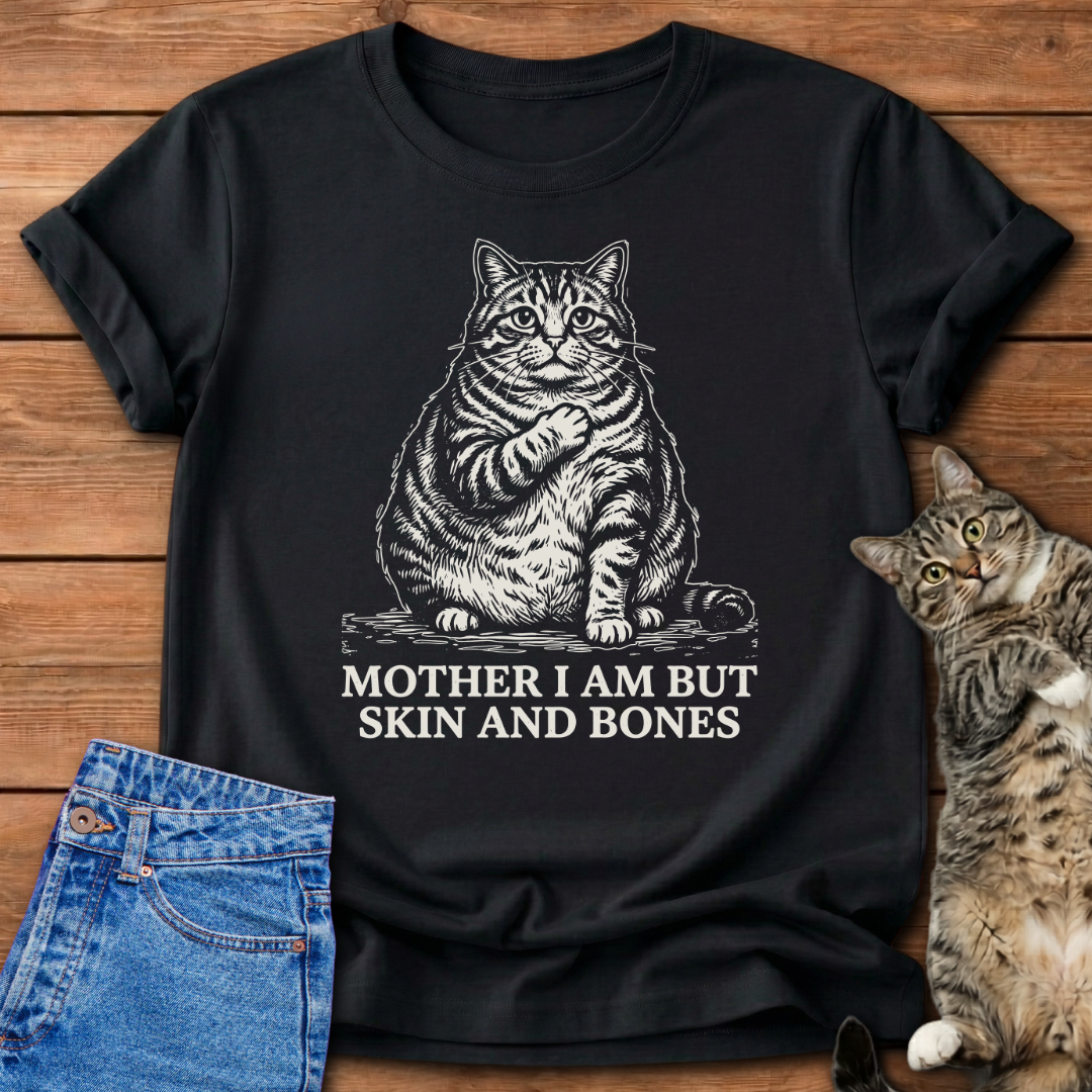 Skin And Bones Cat T-Shirt