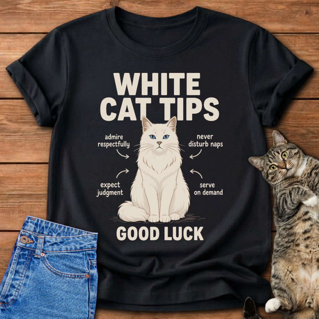 White Cat Tips T-Shirt
