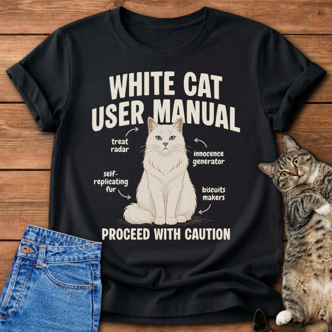 White Cat Manual T-Shirt