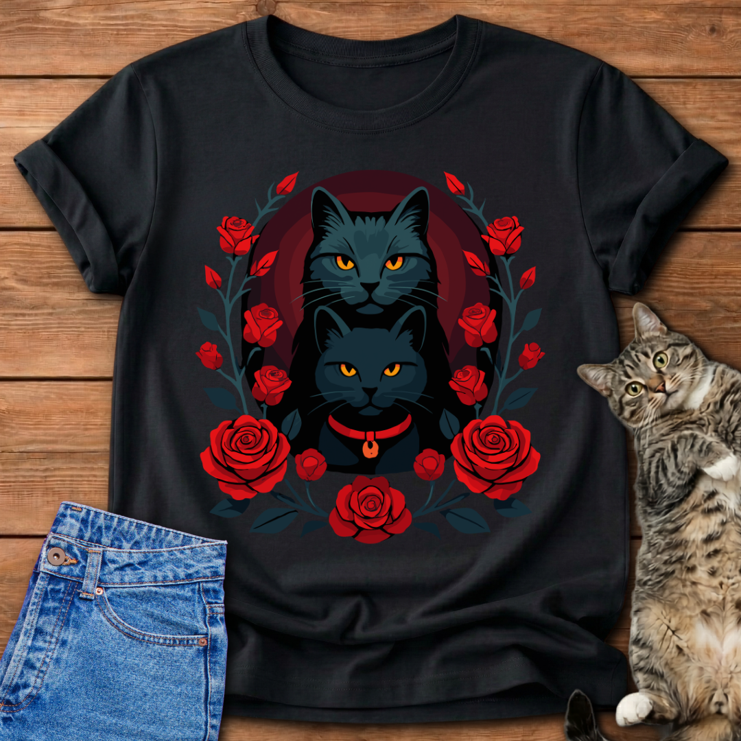 Cats in Roses T-Shirt