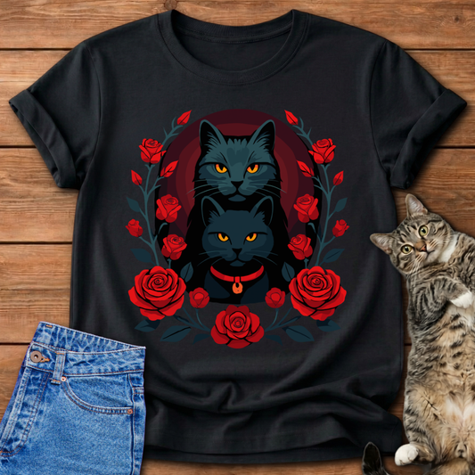 Cats in Roses T-Shirt