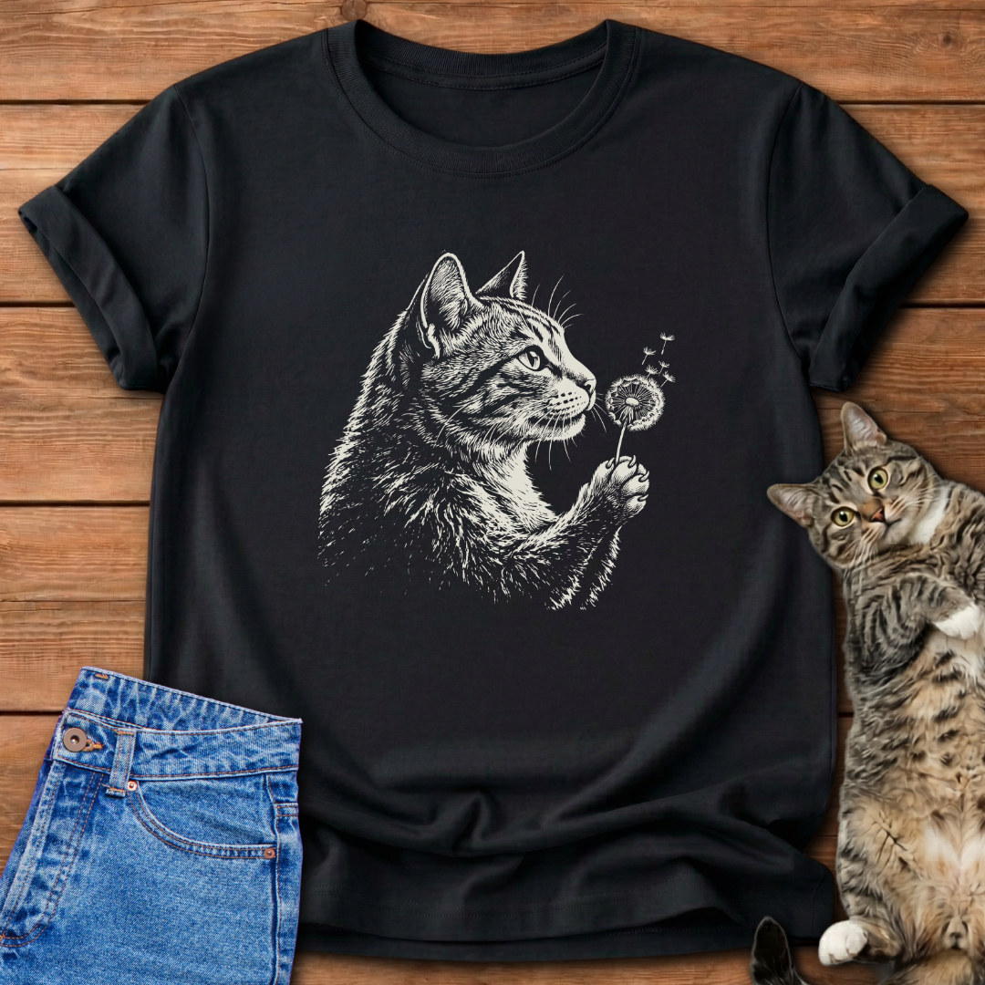 Wish Blow Cat T-Shirt