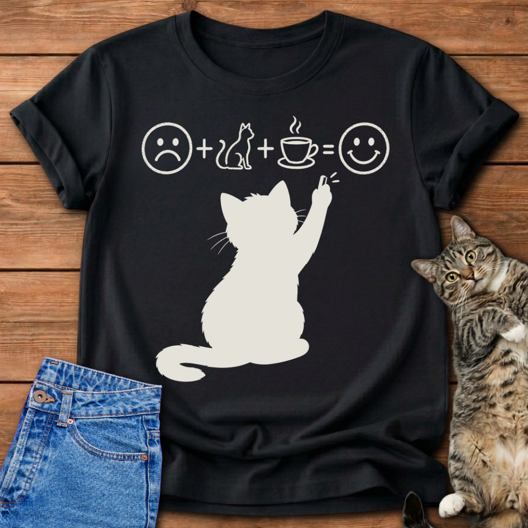 Coffee Cat Math T-Shirt