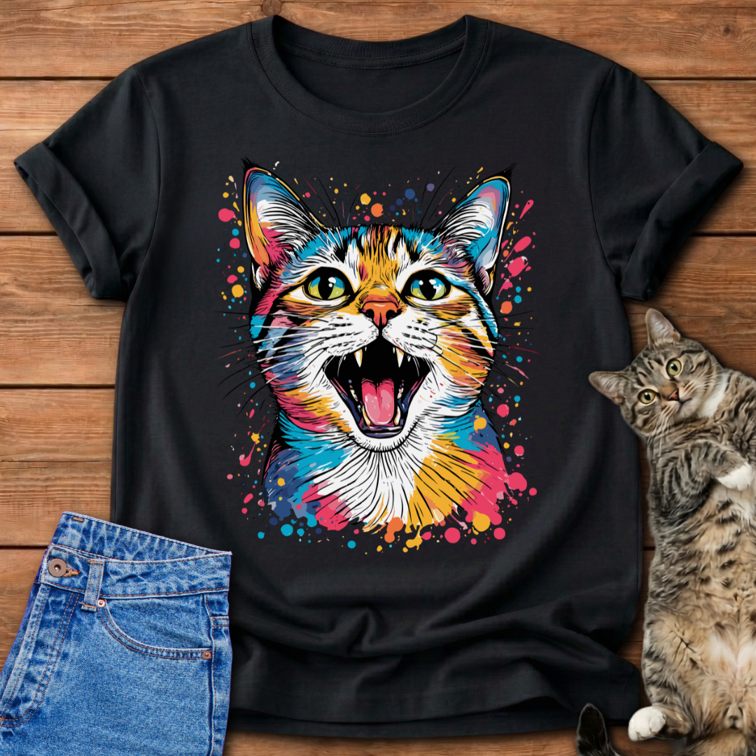 Color Explosion Cat T-Shirt