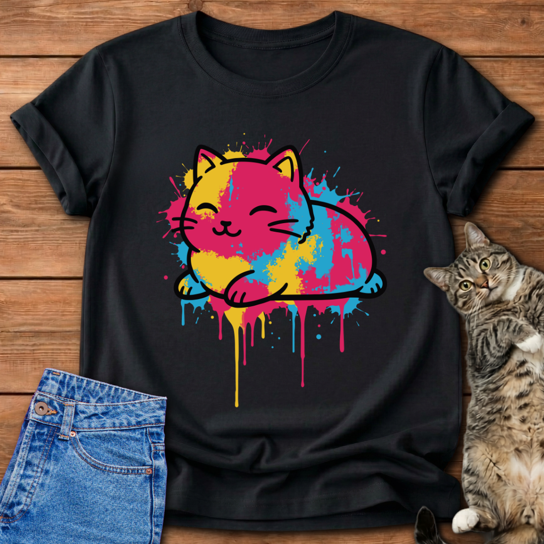 Color Splash Cat T-Shirt