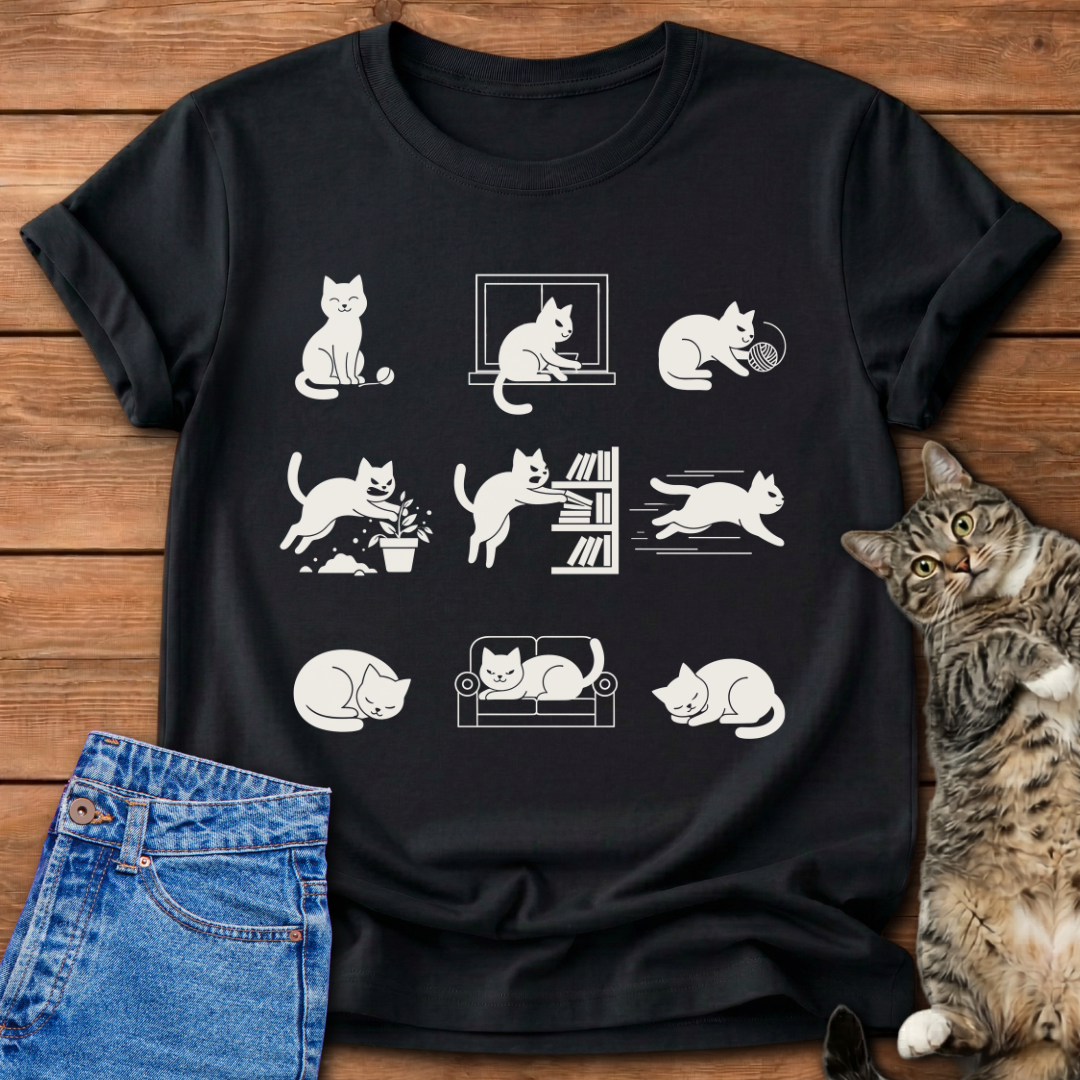 Cat Mood Chart T-Shirt