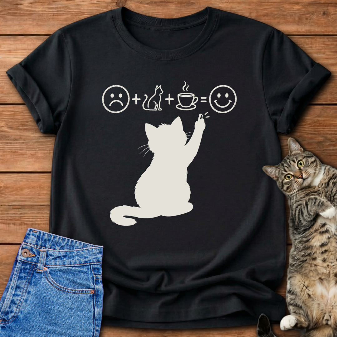 Coffee Cat Math T-Shirt