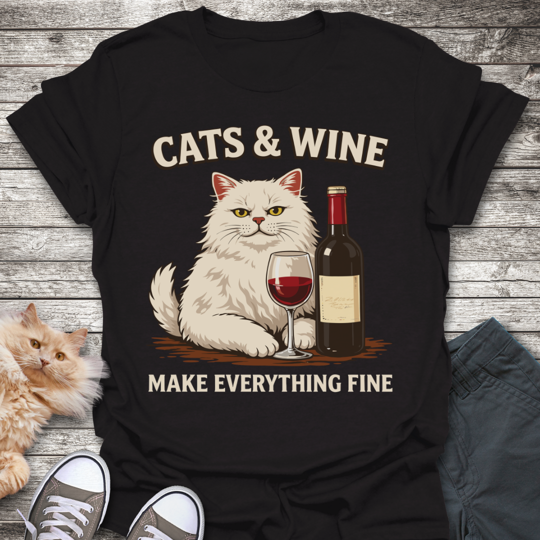 Cats And Wine T-Shirt