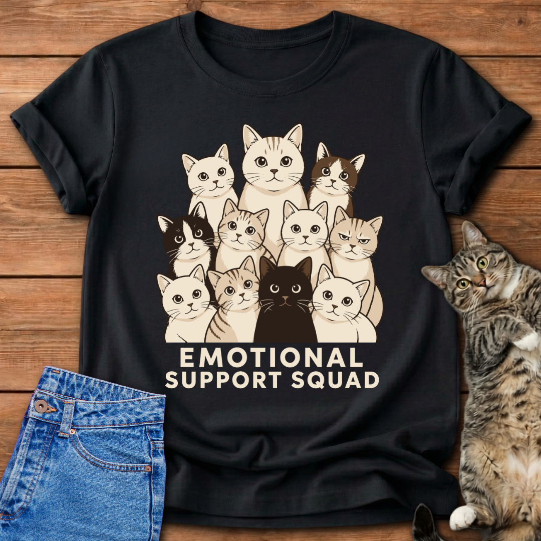 Emotional Support Squad Cat T-Shirt