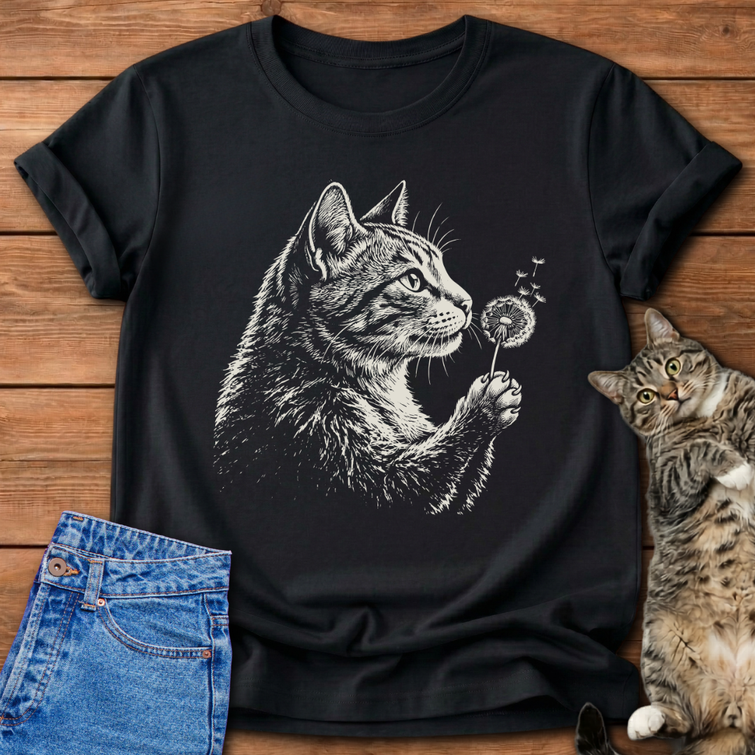 Wish Blow Cat T-Shirt