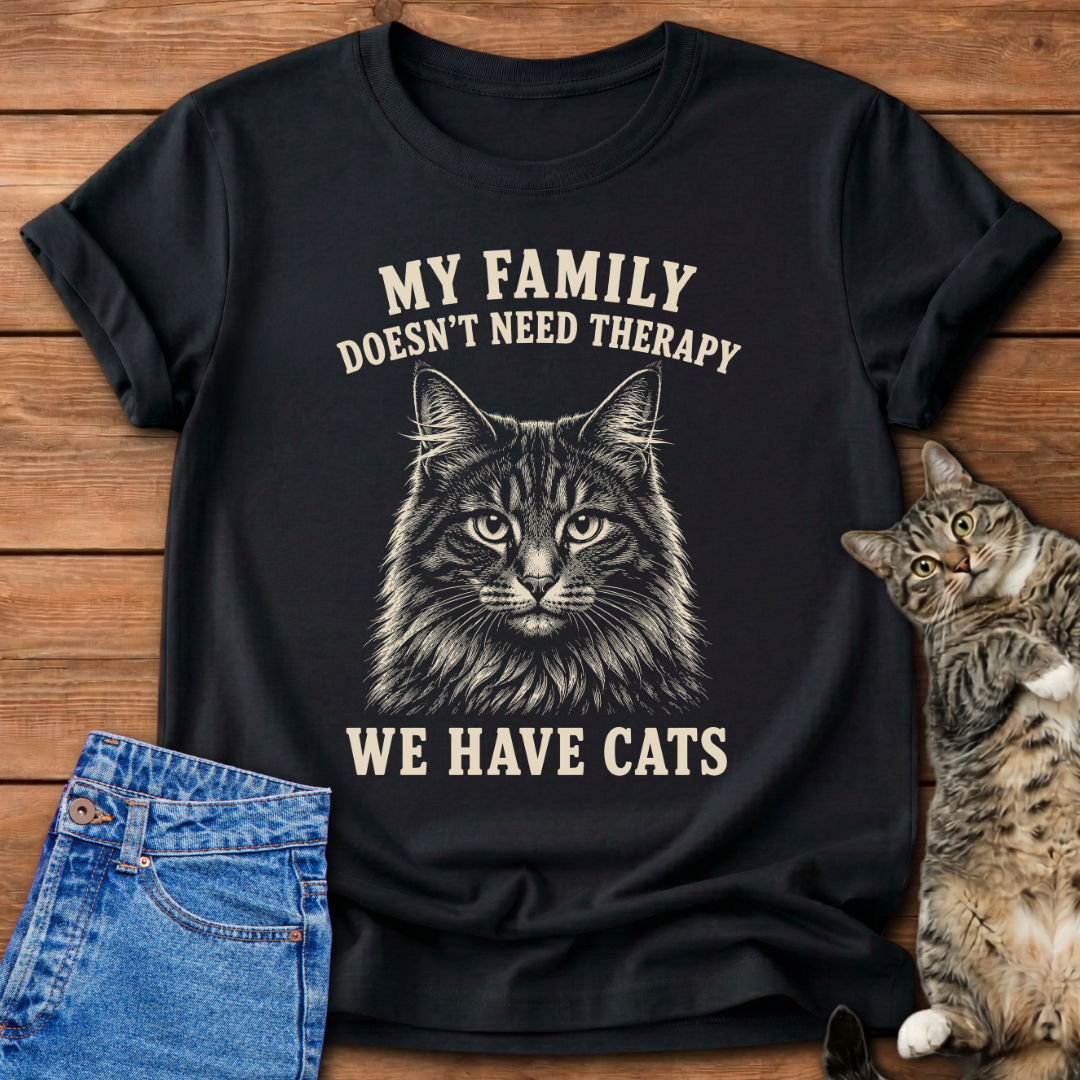 Cats Over Therapy T-Shirt